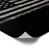 7月の女子児童の愛国心男性へあるアメリカ国旗 ポスター (角)