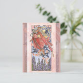 7月の女性アールヌーボー誕生石シリーズ ポストカード (スタンド正面)