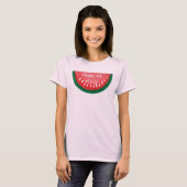 7月の女性スイカのタンクトップの幸せな第4 Tシャツ (正面フル)