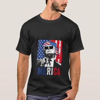7月の女性メリカ4日アメリカ国旗の愛国心 Tシャツ