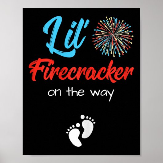 7月の妊娠シャツLil'のFirecrckerのWa ポスター (正面)
