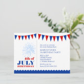 7月の子供の誕生日のパーティの招待状の第4 招待状 (スタンド正面)