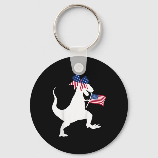 7月の子供女の子4th恐竜の弓よちよち歩き キーホルダー (正面)