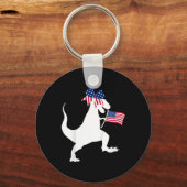 7月の子供女の子4th恐竜の弓よちよち歩き キーホルダー (正面)