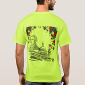 7月の安全グリーンのゴールデンスパーク Tシャツ (裏面)