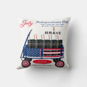 7月の幸せな4日の独立記念日のギフトおもしろい クッション (裏面)