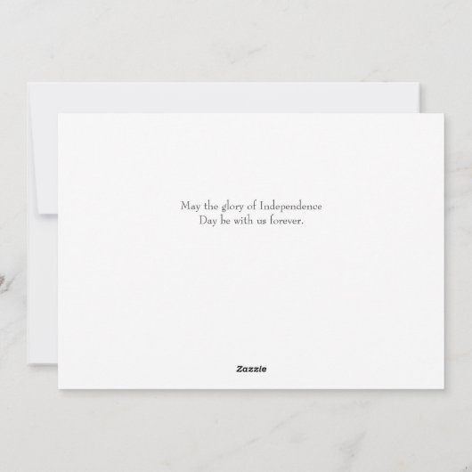 7月の幸せな4日の独立記念日アメリカ国旗 シーズンカード (裏面)