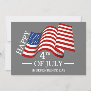 7月の幸せな4日の独立記念日アメリカ国旗 シーズンカード