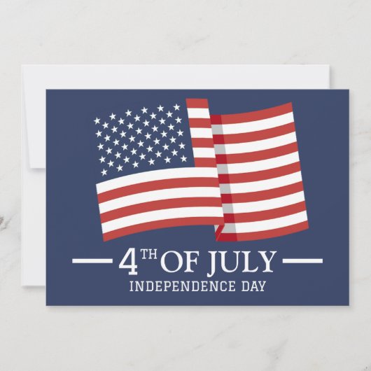 7月の幸せな4日の独立記念日アメリカ国旗 シーズンカード (正面)