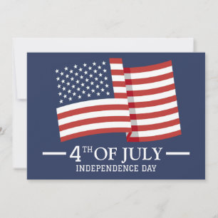 7月の幸せな4日の独立記念日アメリカ国旗 シーズンカード