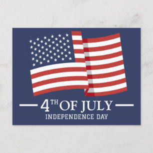 7月の幸せな4日の独立記念日アメリカ国旗 ポストカード