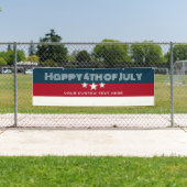 7月の幸せな4日パーティーパーソナライズされた屋外 横断幕 (インサイチュ)