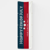 7月の幸せな4日パーティーパーソナライズされた屋外 横断幕 (縦)