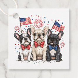 7月の幸せな4日ブルドッグフランスのズ フェイバータグ