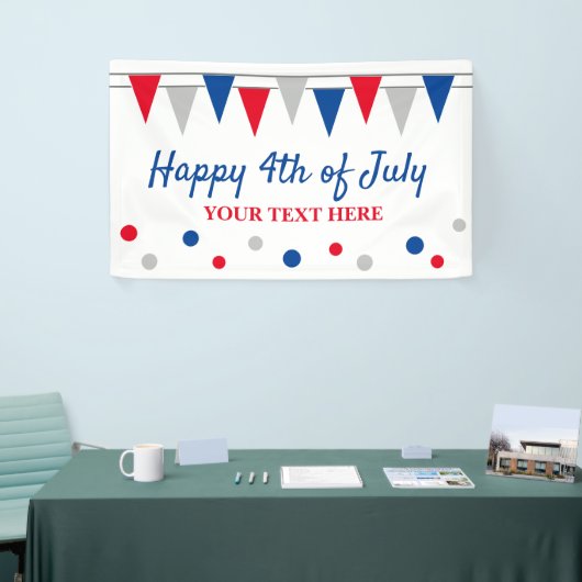 7月の幸せな4thパーティー旗と色付き旗 横断幕 (トレードショー)