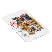 7月の幸せな4thヨークシャーテリアドッグス マグネット (右側)