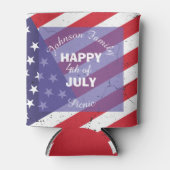 7月の幸せな4th愛国家族のピクニック 缶クーラー (正面)