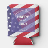 7月の幸せな4th愛国家族のピクニック 缶クーラー (裏面)