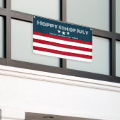 7月の幸せな4th星とストライプパーティー屋外 横断幕 (ビルの外側)