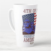 7月の幸せな4th独立の日パーティー カフェラテマグ (左アングル)