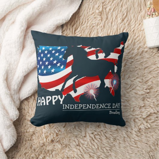7月の幸せな4th独立の日パーティー クッション (ブランケット)