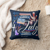7月の幸せな4th独立の日パーティー クッション (ブランケット)