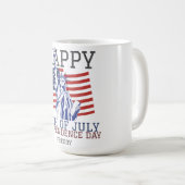 7月の幸せな4th独立の日パーティー コーヒーマグカップ (正面右)