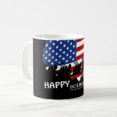 7月の幸せな4th独立の日パーティー コーヒーマグカップ (正面左)