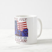 7月の幸せな4th独立の日パーティー コーヒーマグカップ (正面右)
