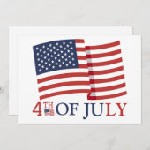 7月の幸せな4th独立の日パーティー シーズンカード (正面/裏面)