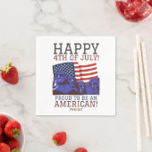 7月の幸せな4th独立の日パーティー スタンダードカクテルナプキン (インサイチュ)