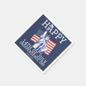 7月の幸せな4th独立の日パーティー スタンダードカクテルナプキン (角)