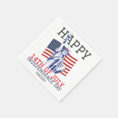 7月の幸せな4th独立の日パーティー スタンダードカクテルナプキン (角)