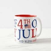 7月の幸せな4th独立の日パーティー ツートーンマグカップ (正面右)