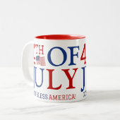 7月の幸せな4th独立の日パーティー ツートーンマグカップ (正面左)
