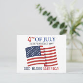 7月の幸せな4th独立の日パーティー ポストカード (スタンド正面)
