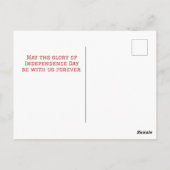 7月の幸せな4th独立の日パーティー ポストカード (裏面)