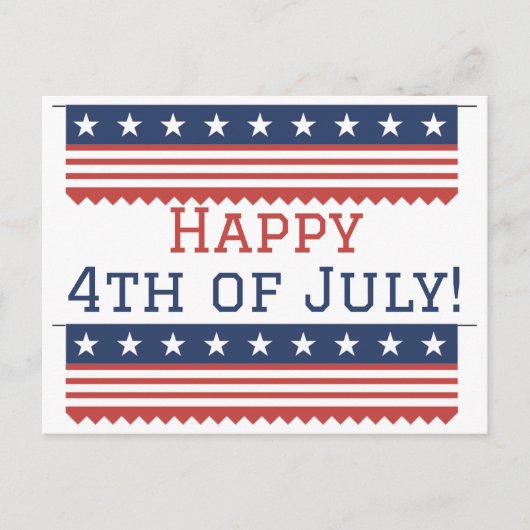 7月の幸せな4th独立の日パーティー ポストカード (正面)