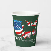 7月の幸せな4th独立の日パーティー 紙コップ (裏面)