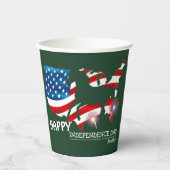 7月の幸せな4th独立の日パーティー 紙コップ (正面)