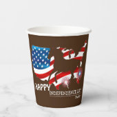 7月の幸せな4th独立の日パーティー 紙コップ (裏面)