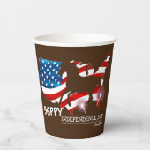 7月の幸せな4th独立の日パーティー 紙コップ (正面)