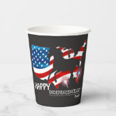 7月の幸せな4th独立の日パーティー 紙コップ (裏面)