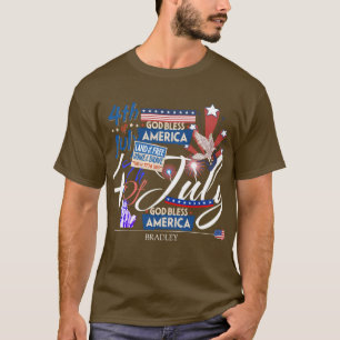 7月の幸せな4th独立の日パーティー tシャツ