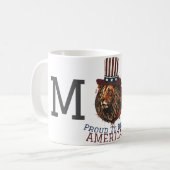 7月の幸せな4th独立記念日アメリカパーティー コーヒーマグカップ (正面左)