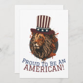 7月の幸せな4th独立記念日アメリカパーティー シーズンカード (正面/裏面)