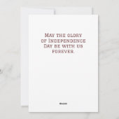 7月の幸せな4th独立記念日アメリカパーティー シーズンカード (裏面)