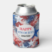 7月の幸せな4th独立記念日アメリカ 缶クーラー (缶正面)