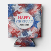 7月の幸せな4th独立記念日アメリカ 缶クーラー (正面)