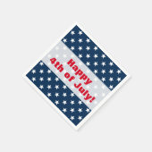 7月の幸せな4th独立記念日パーティーナプキン スタンダードカクテルナプキン (角)